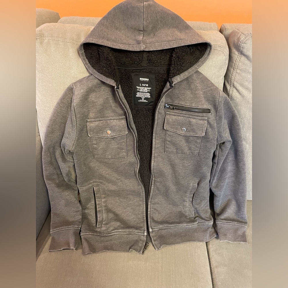 Gray Sonoma zip-up hoodie